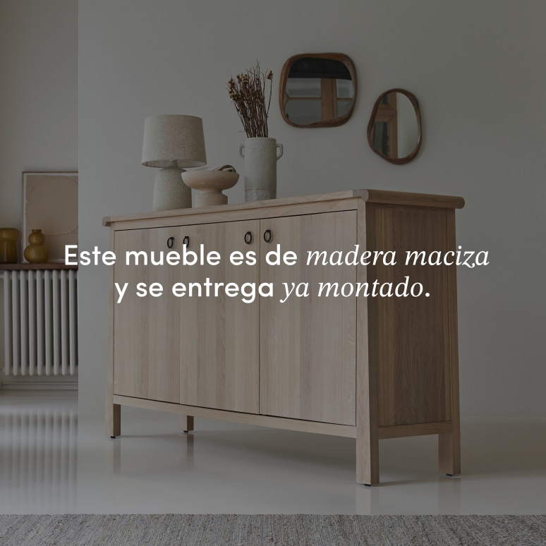 Volute - Aparador de roble macizo de 180 cm