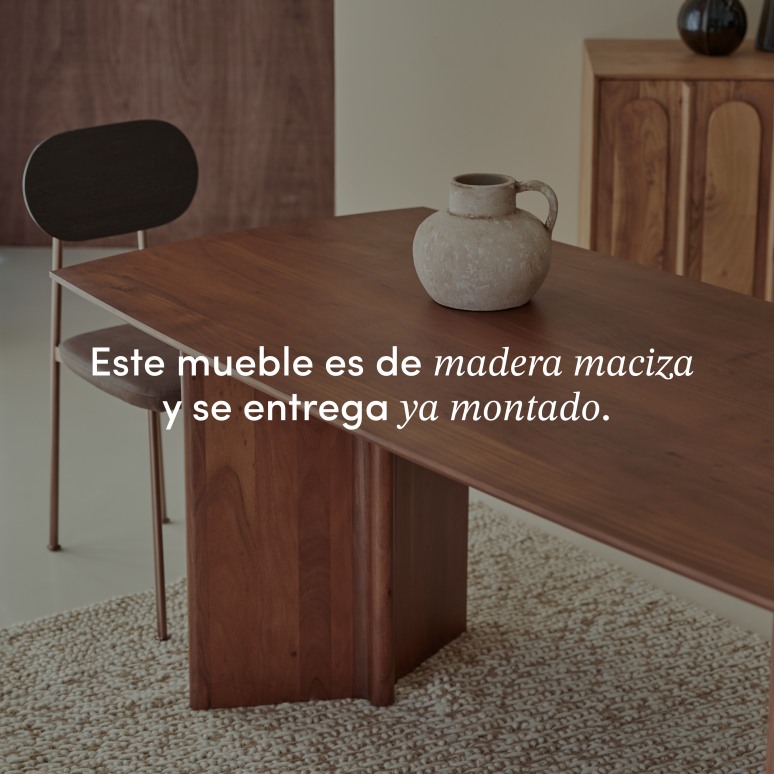 Suzanne - Mesa de acacia maciza para 6 personas