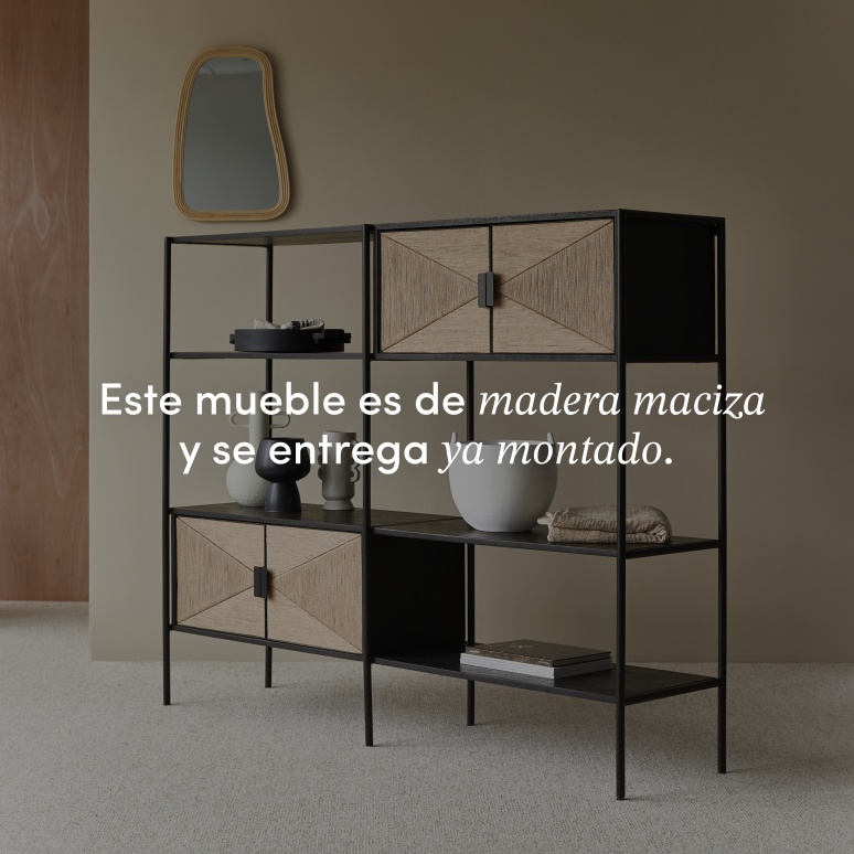 Fidele - Biblioteca de mango macizo y metal
