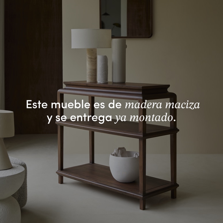 Achille - Consola de entrada de acacia maciza de 100 cm