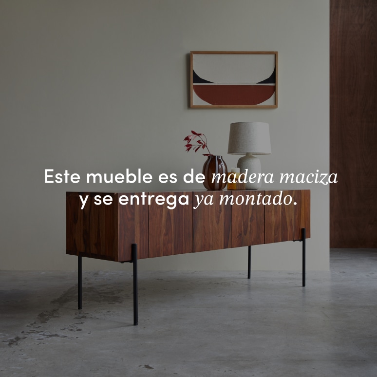 Honorine - Mueble para TV alto de palisandro macizo de 170 cm