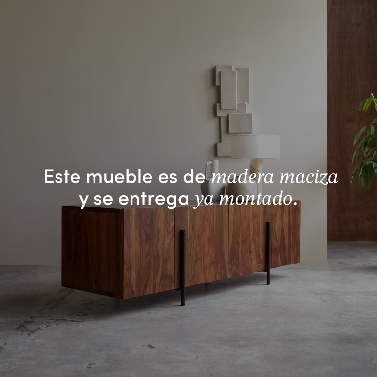 Honorine - Bufé bajo de palisandro macizo de 165 cm