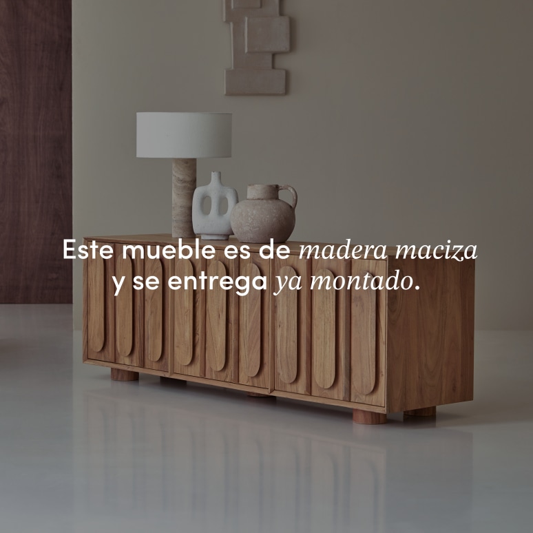 Olga - Mueble para TV de acacia maciza de 145 cm