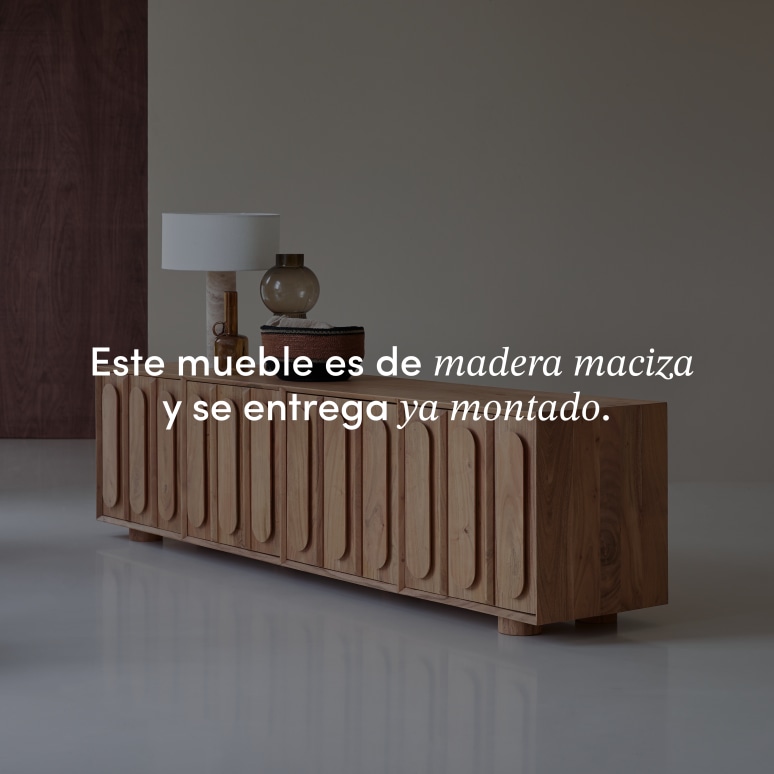 Olga - Mueble para TV de acacia maciza de 195 cm