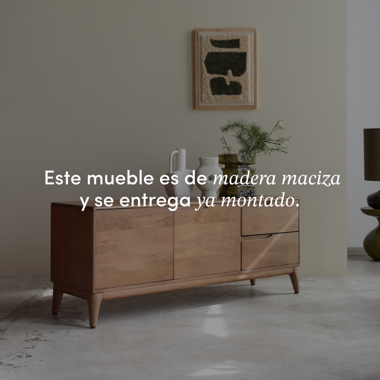 Gabrielle - Mueble para TV de mango macizo de 140 cm