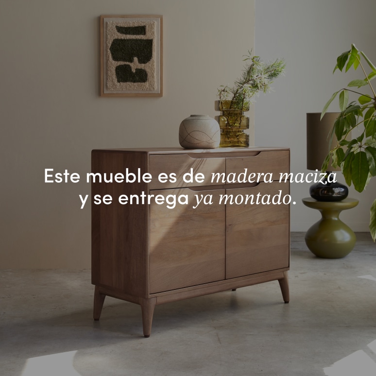 Gabrielle - Aparador de entrada de madera de mango maciza 100 cm