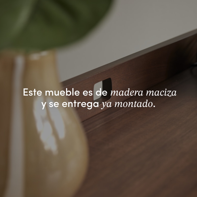 Philip - Escritorio plegable de teca maciza oscura