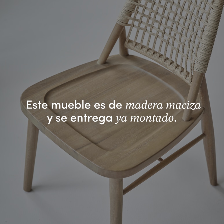 Arturo - Silla de acacia maciza y tejido