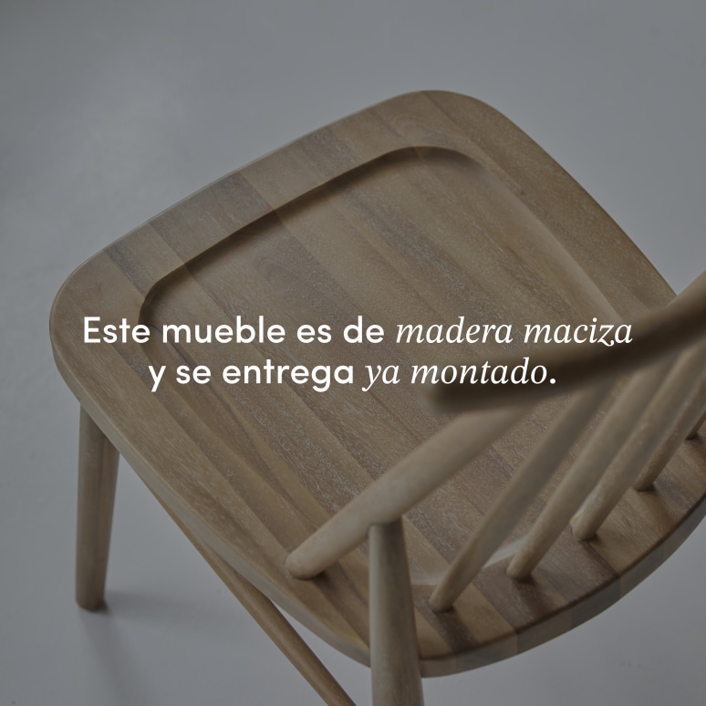 Léa - Silla de acacia maciza