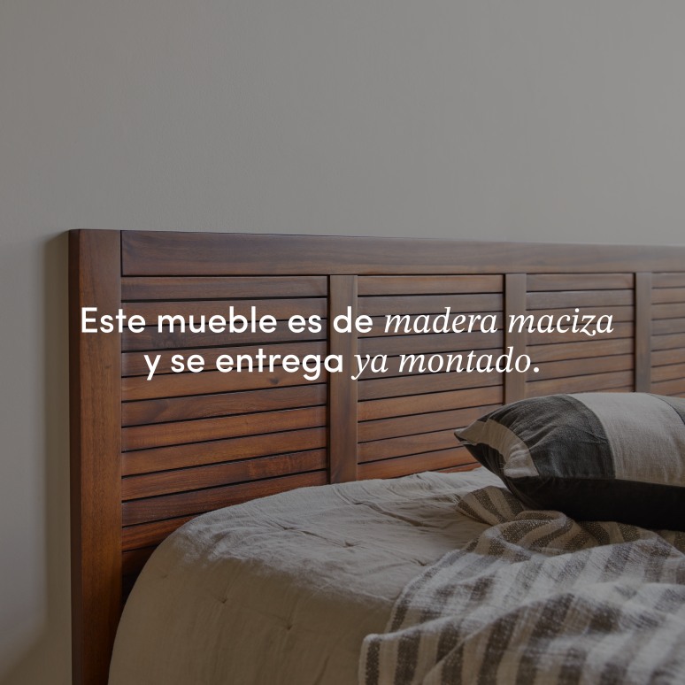 Loggia - Cabecero de acacia maciza de 180 cm