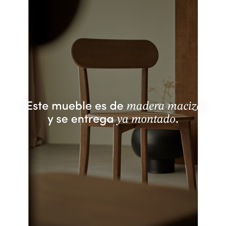 Abel - Silla de caoba maciza marrón