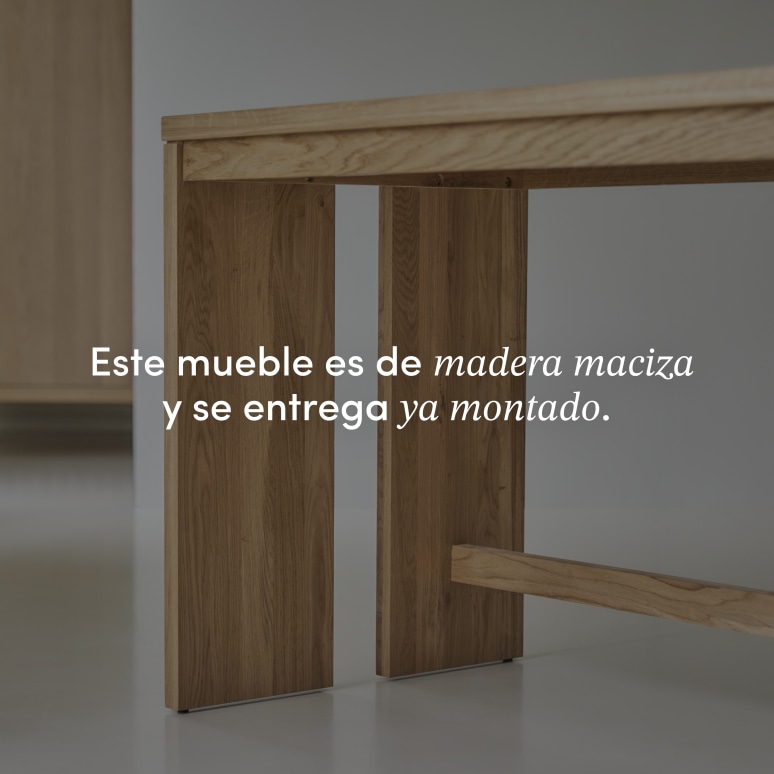 Eden - Escritorio infantil de roble macizo de 160 cm