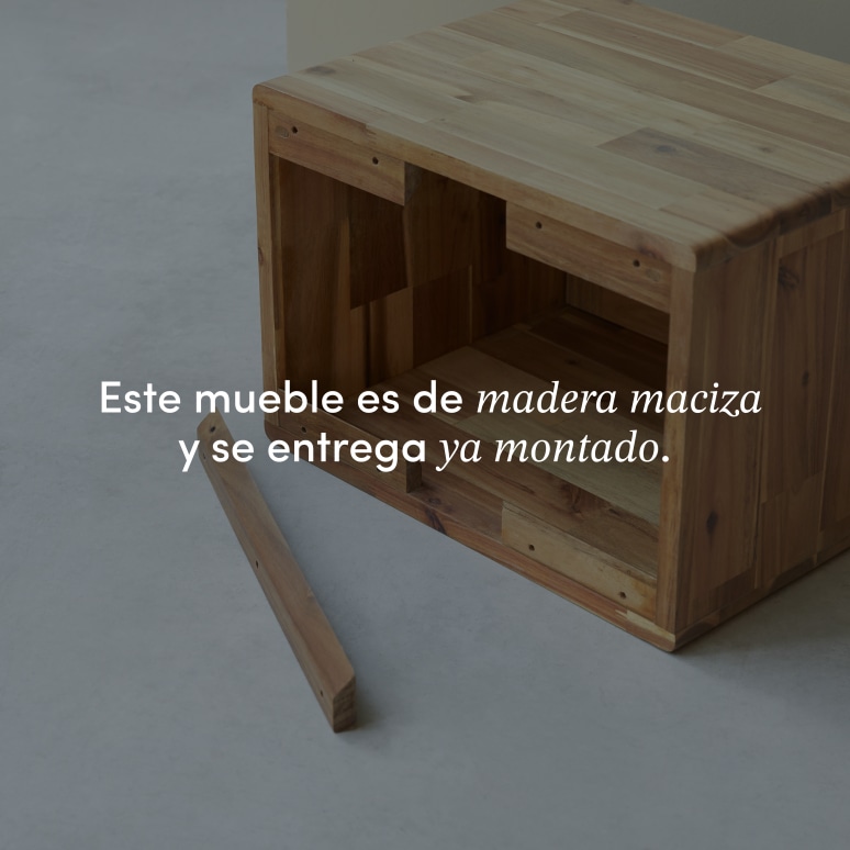 Lila - Mueble de baño de acacia maciza de 50 cm