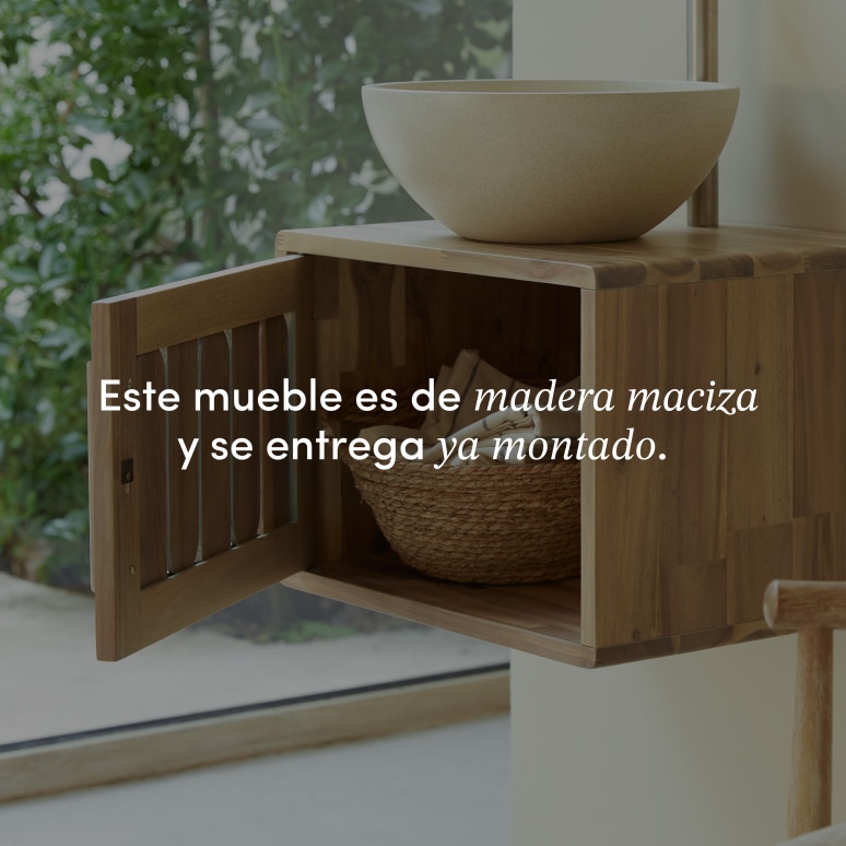 Lila - Mueble de baño de acacia maciza de 50 cm