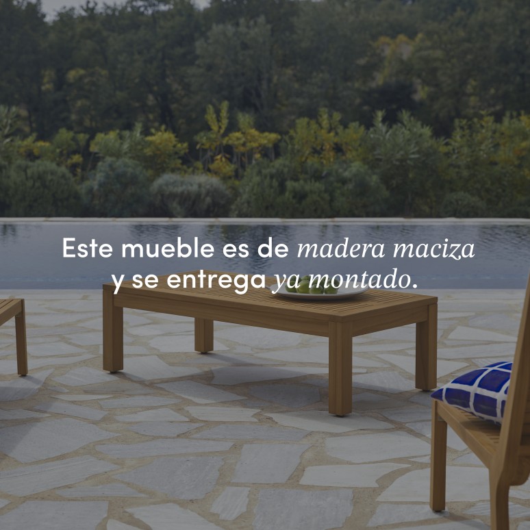 Teo - Mesa de centro de jardín de teca maciza