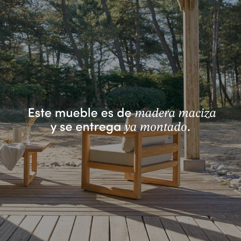 Noah - Sillón de jardín de teca maciza