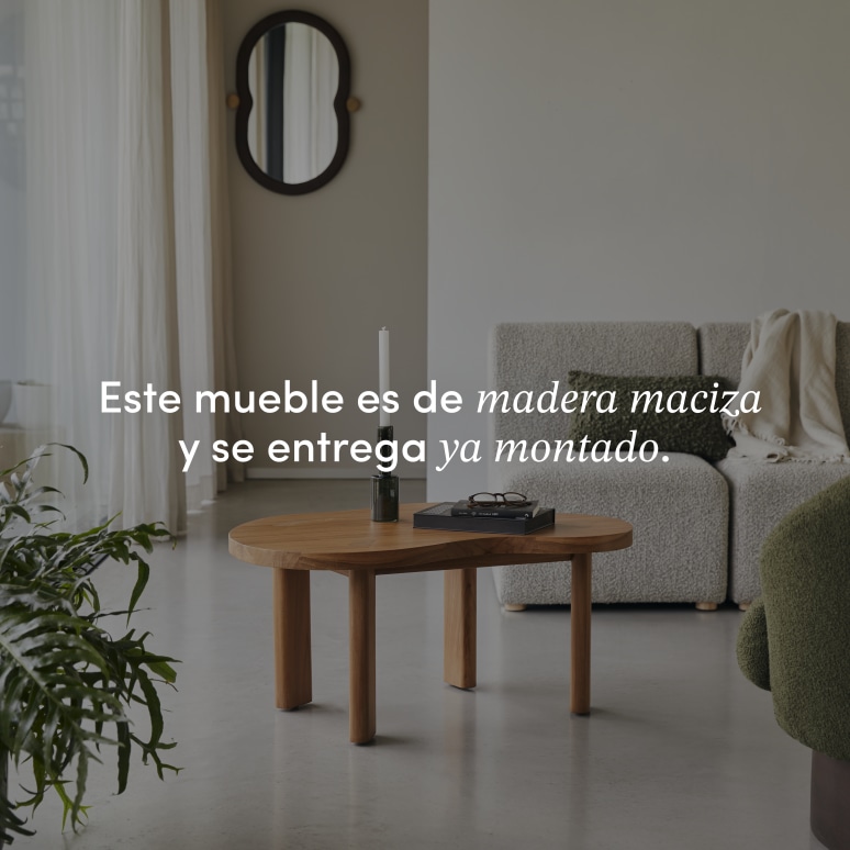 Lothaire - Mesa de centro de teca maciza