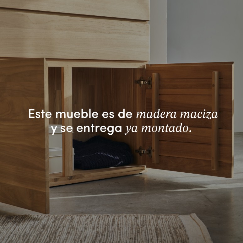 Nino - Cómoda alta de teca maciza