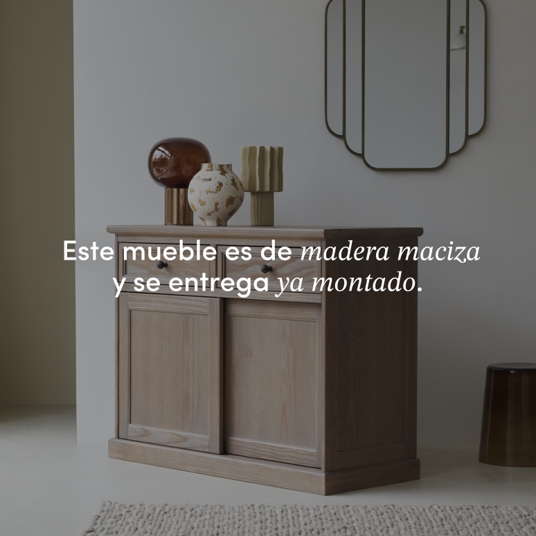 Roma - Aparador de pino macizo de 110 cm