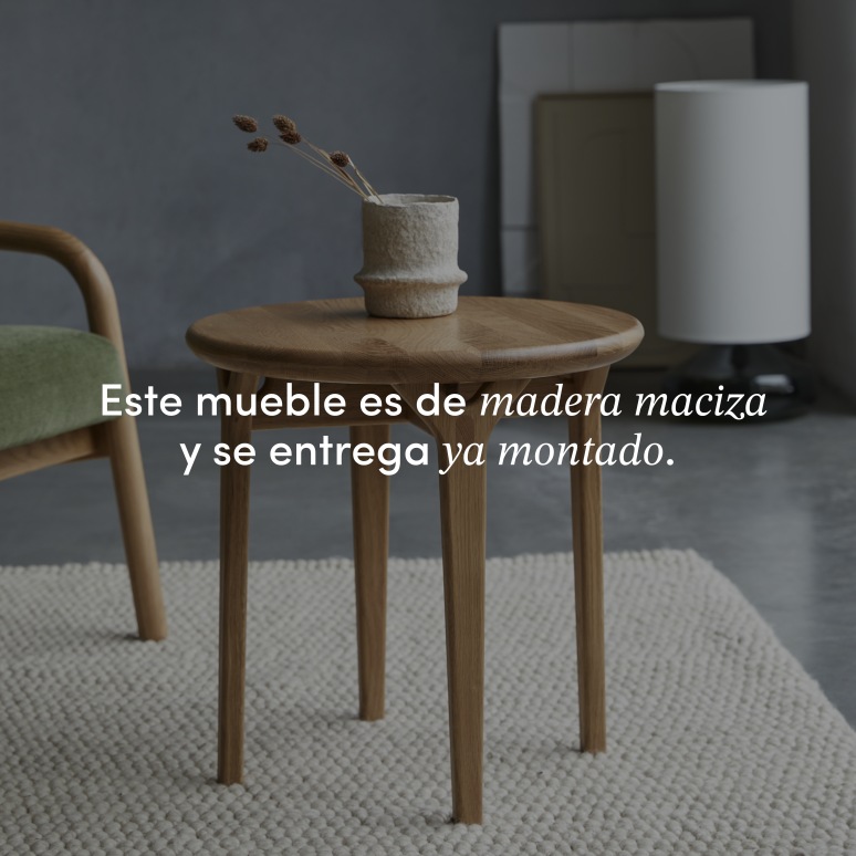 Clara - Mesa auxiliar de roble macizo