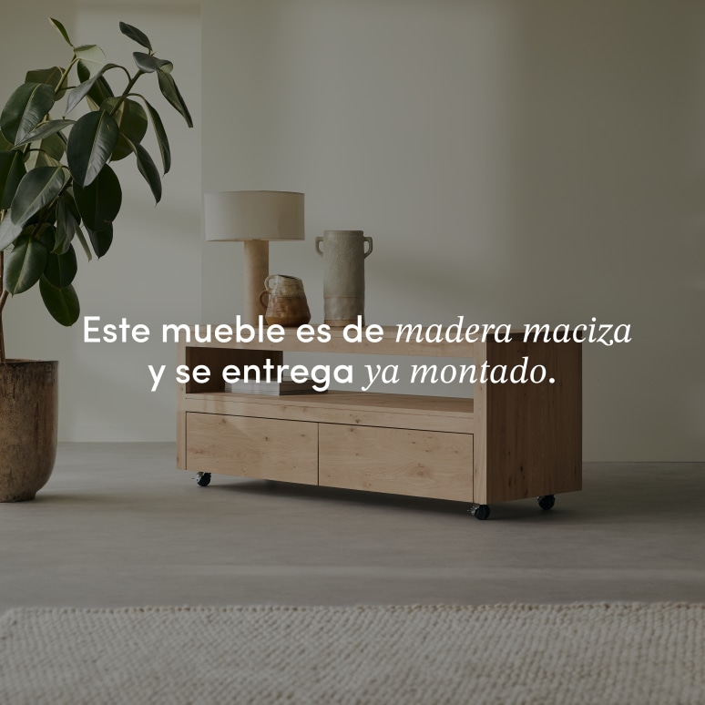 Anoa - Mueble para TV de roble macizo de 140 cm