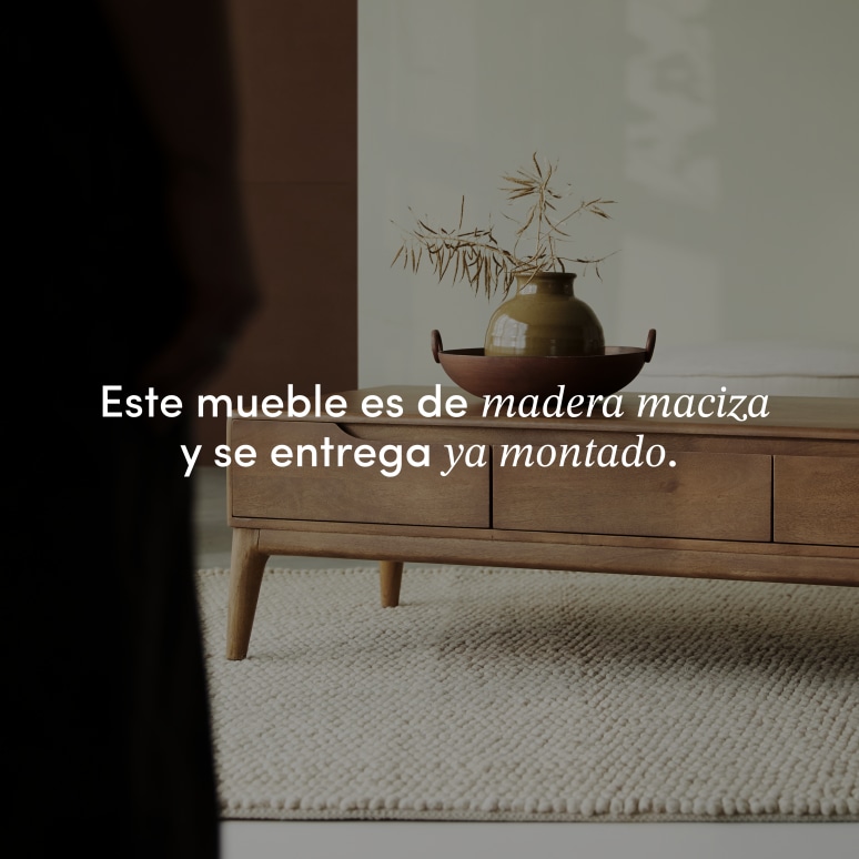 Gabrielle - Mesa de centro de madera maciza de mango Gabrielle