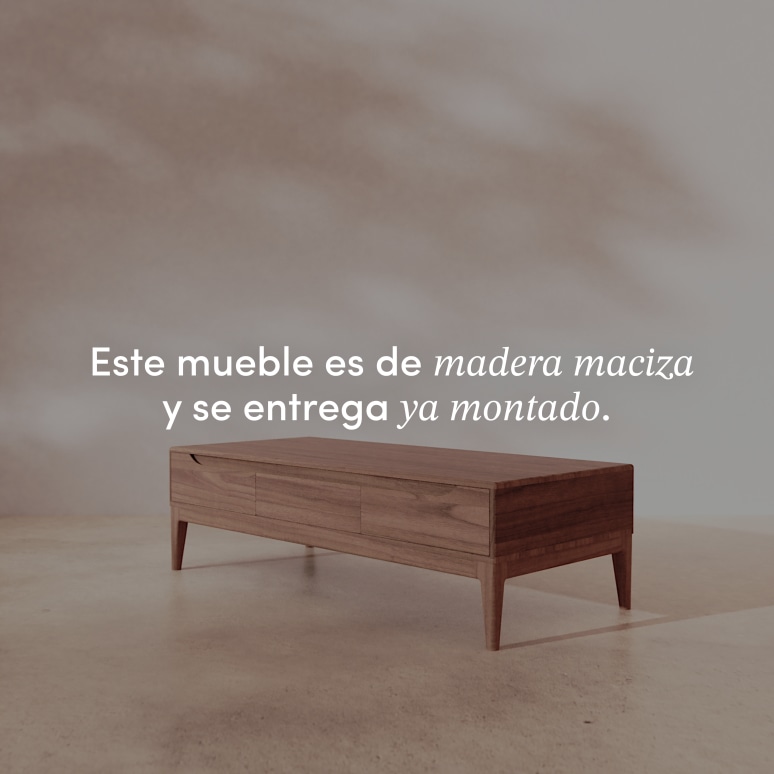 Gabrielle - Mesa de centro de madera maciza de mango Gabrielle