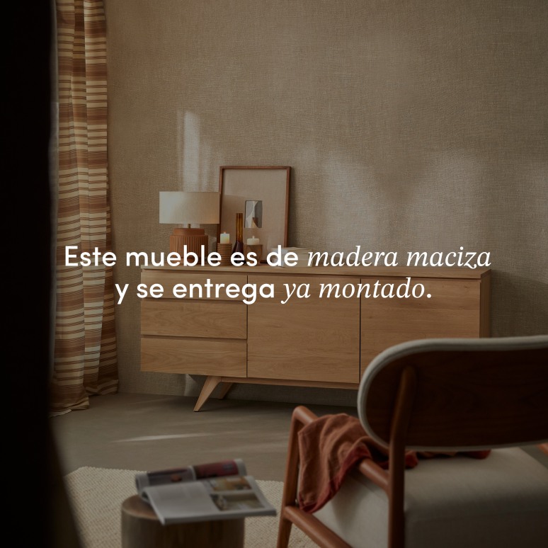 Esmée - Aparador de roble macizo 180 cm