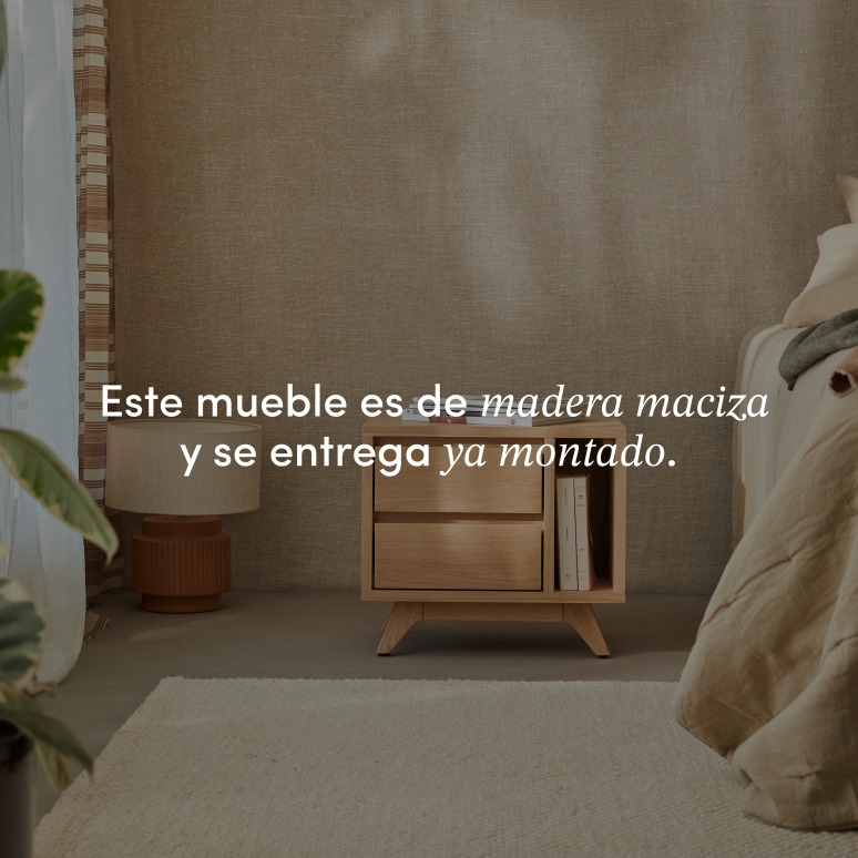 Esmée - Mesilla de noche de roble macizo