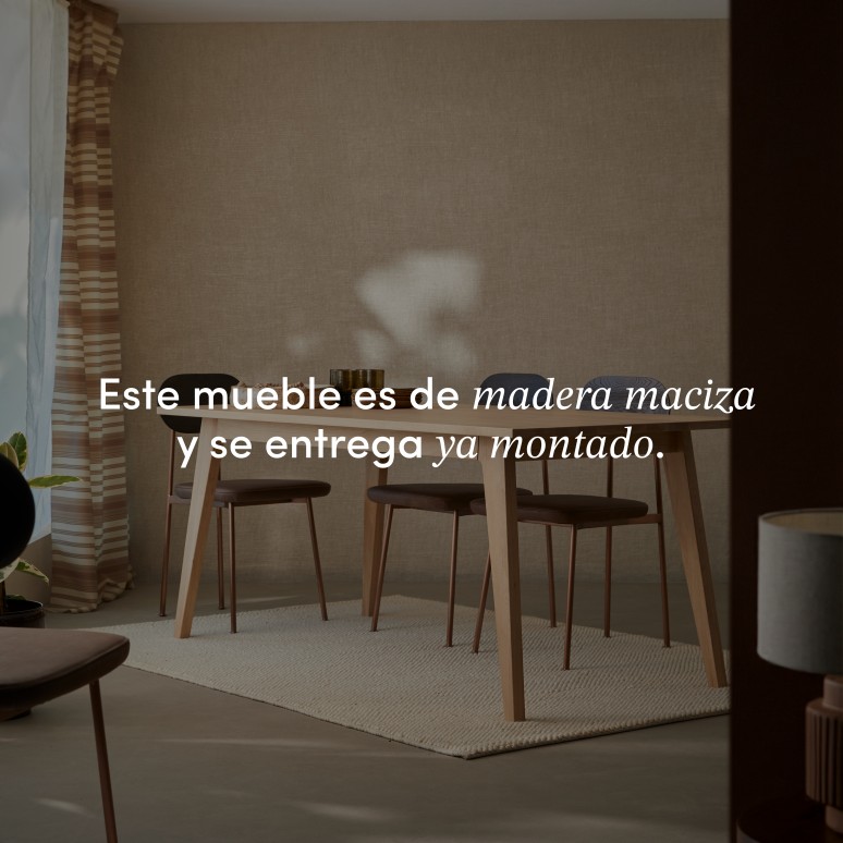 Esmée - Mesa de roble macizo 6-8 pers.