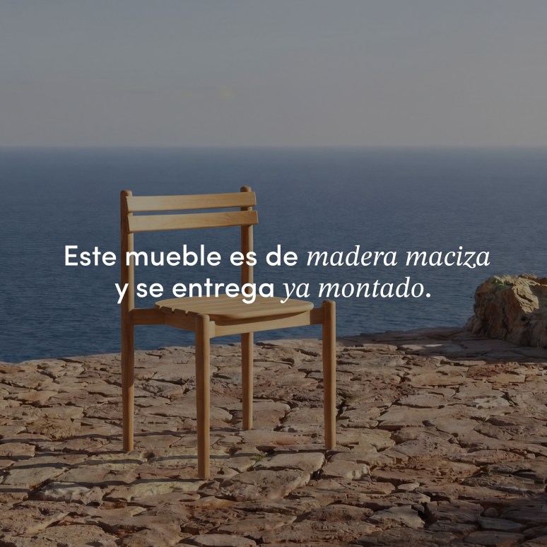 Vadim - Conjunto de jardín de teca maciza de 6 plazas