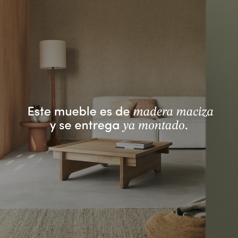 Miu - Mesa de centro cuadrada de roble macizo