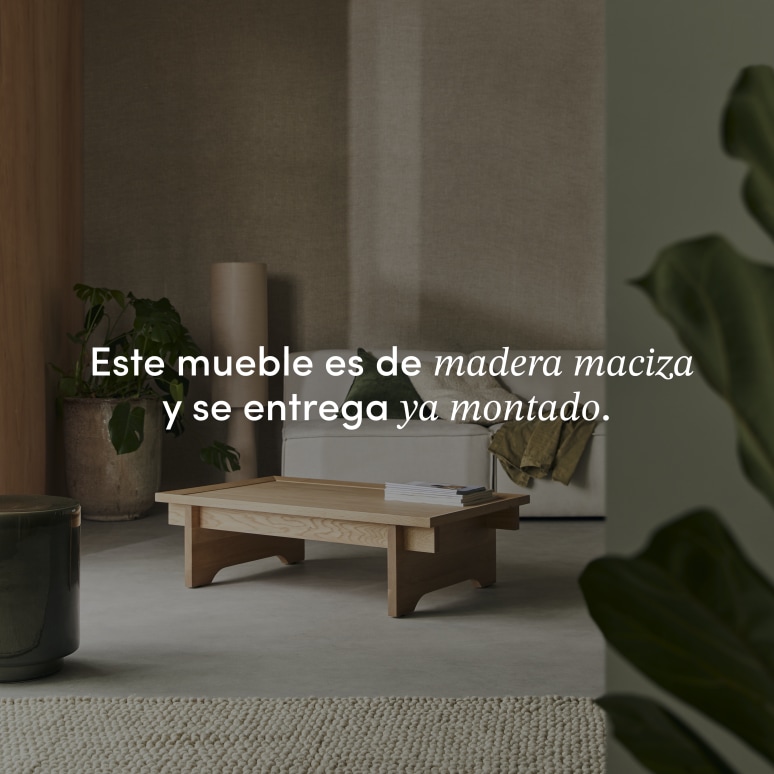 Miu - Mesa de centro rectangular de roble macizo