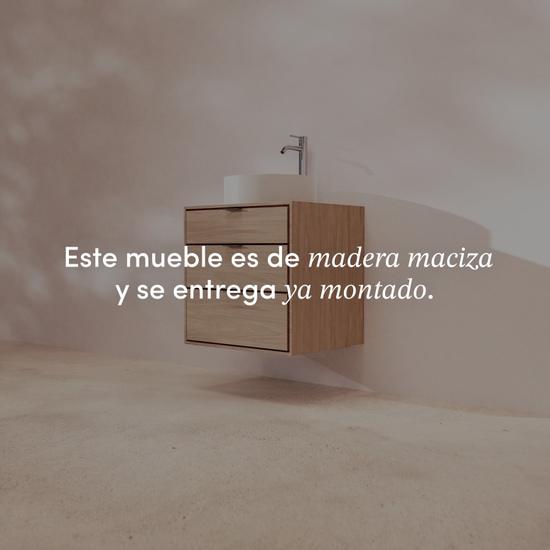 Senson - Mueble de baño de roble macizo 60 cm