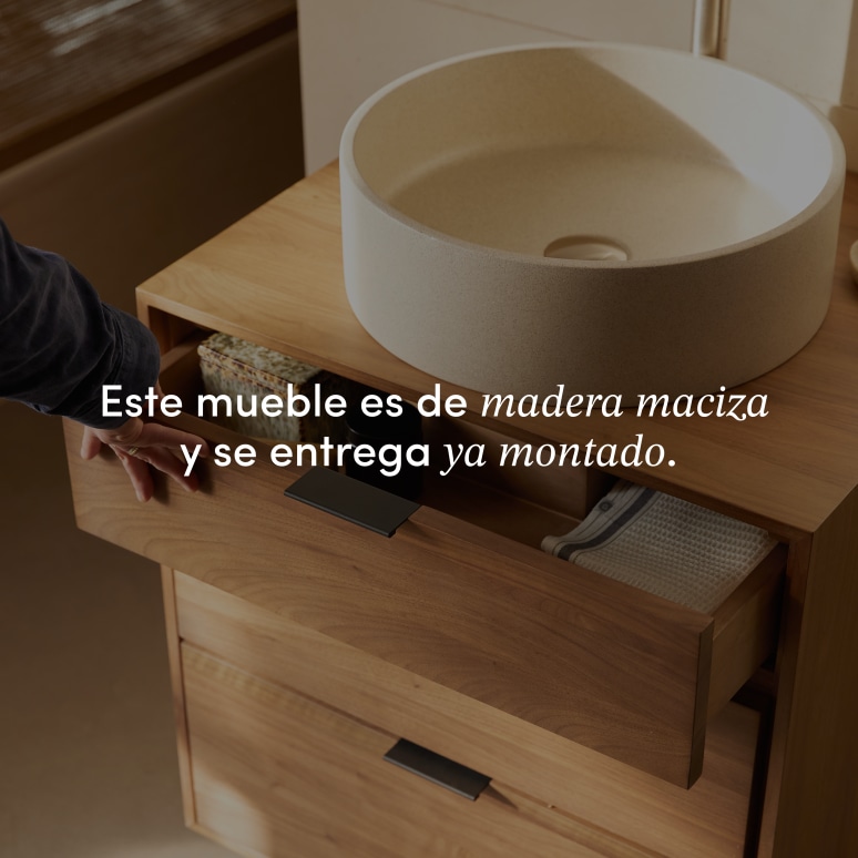 Senson - Mueble de baño de nogal macizo 60 cm