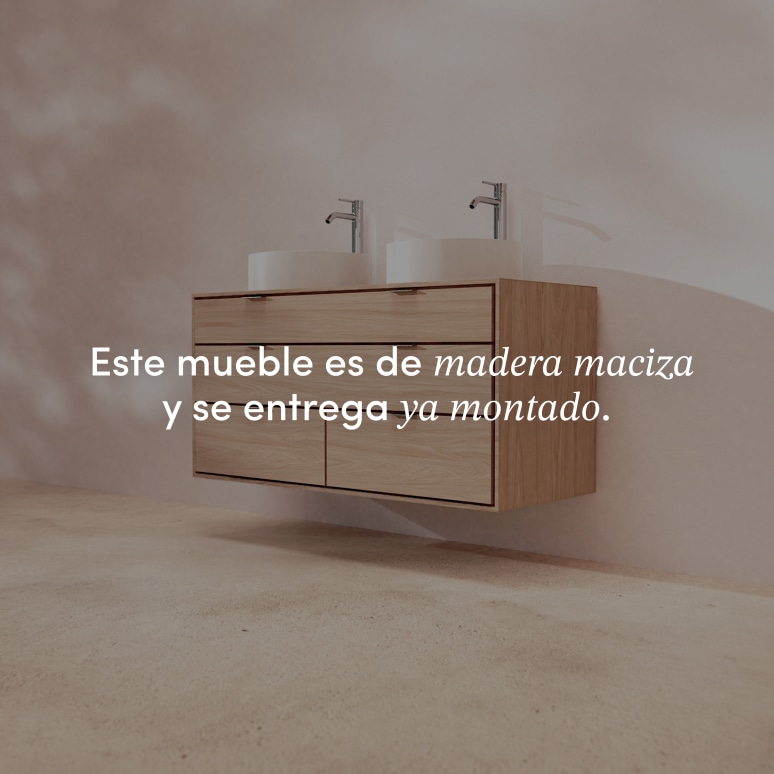 Senson - Mueble de baño de roble macizo 120 cm