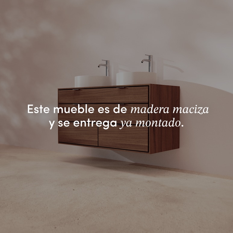 Senson - Mueble de baño de nogal macizo 120 cm