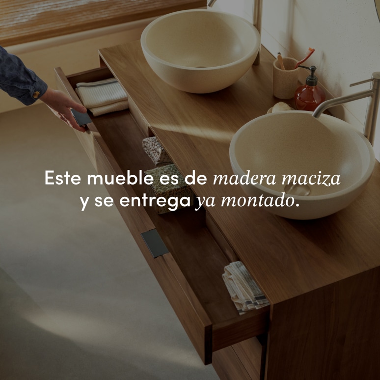Senson - Mueble de baño de nogal macizo 120 cm