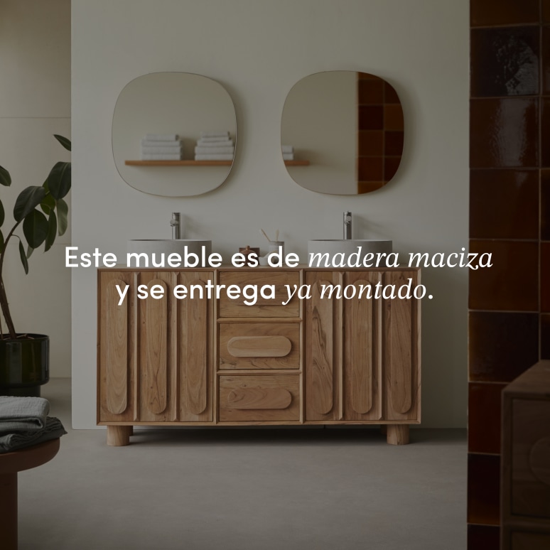 Olga - Mueble de baño de acacia maciza 145 cm