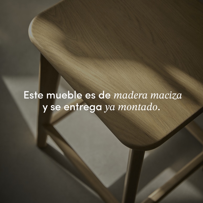 Abel - Taburete alto de roble macizo