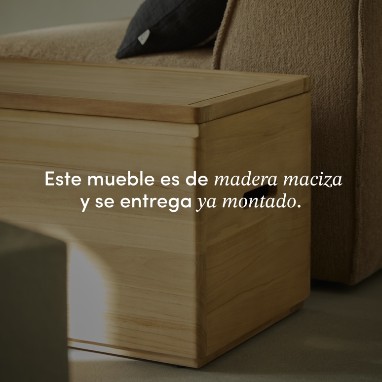 Nino - Baúl de almacenamiento de teca maciza