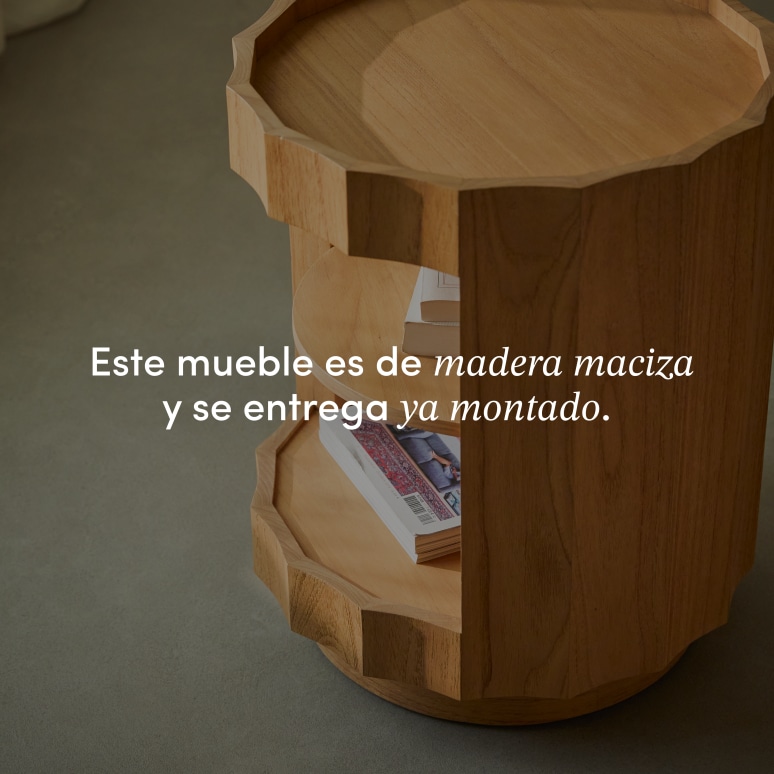 Andréa - Mesa auxiliar de madera maciza de mindi