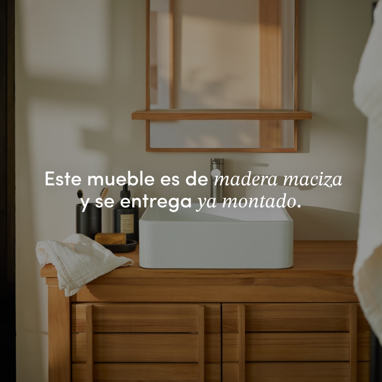 Rose - Mueble de lavabo de teca maciza 90 cm