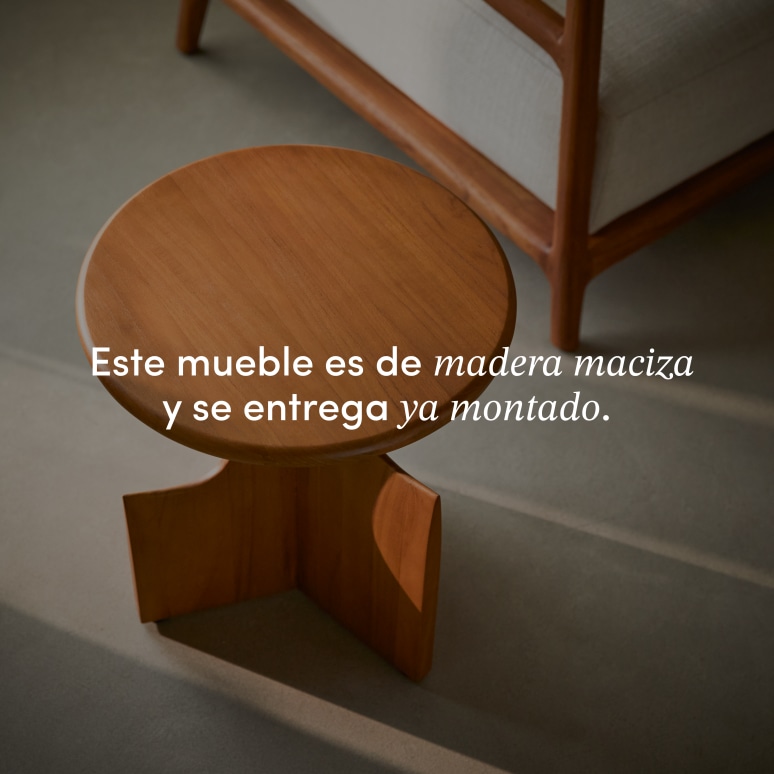 Sun - Mesa auxiliar de teca maciza