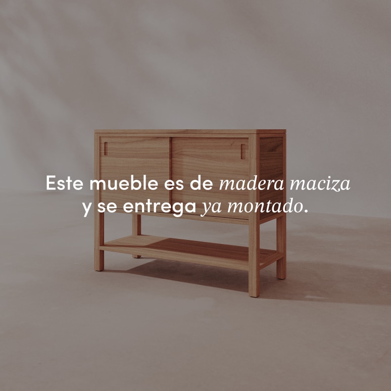 Anton - Aparador de teca maciza 100 cm