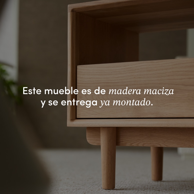 Ellie - Mesilla de noche de roble macizo