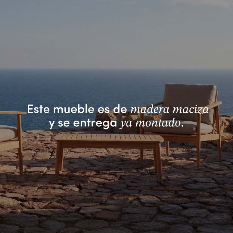 Daniela - Salón de jardín de acacia maciza de 4 plazas