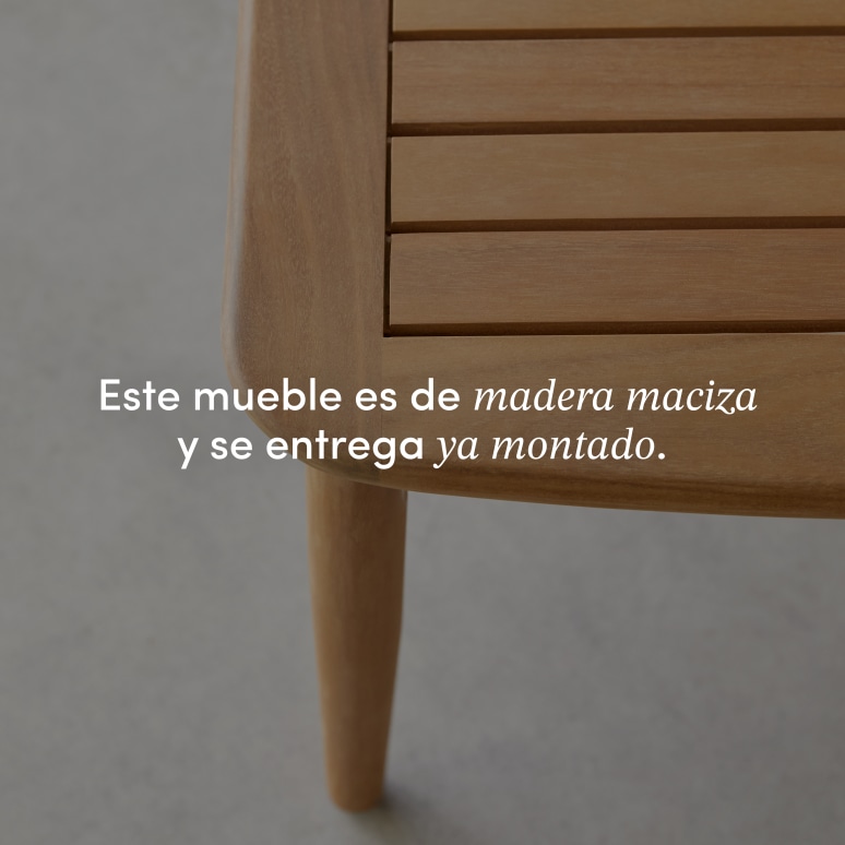 Daniela - Mesa de centro de jardín de acacia maciza