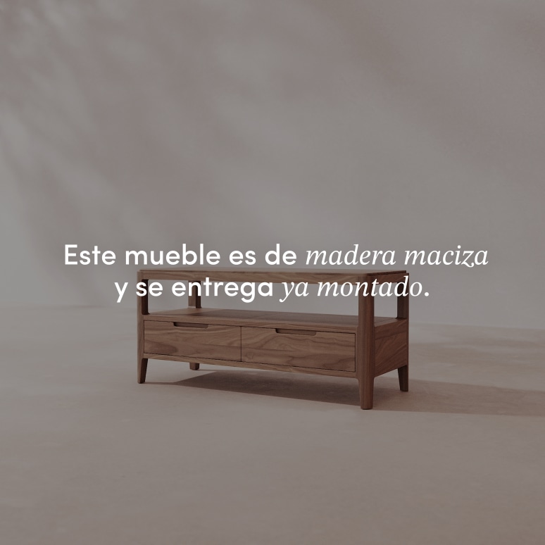 Arto - Mueble de TV de nogal macizo 100 cm