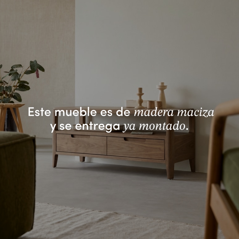 Arto - Mueble de TV de nogal macizo 100 cm